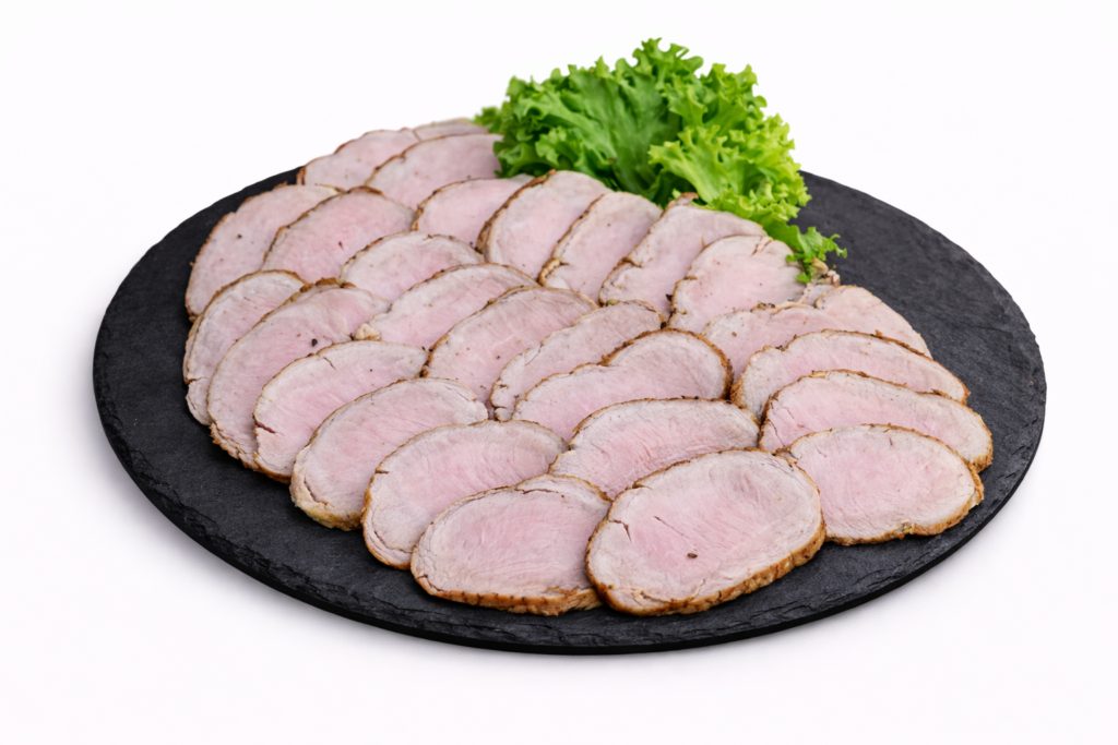 Pečená vepřová panenka na tymiánu v nabídce kavárny caffé gp