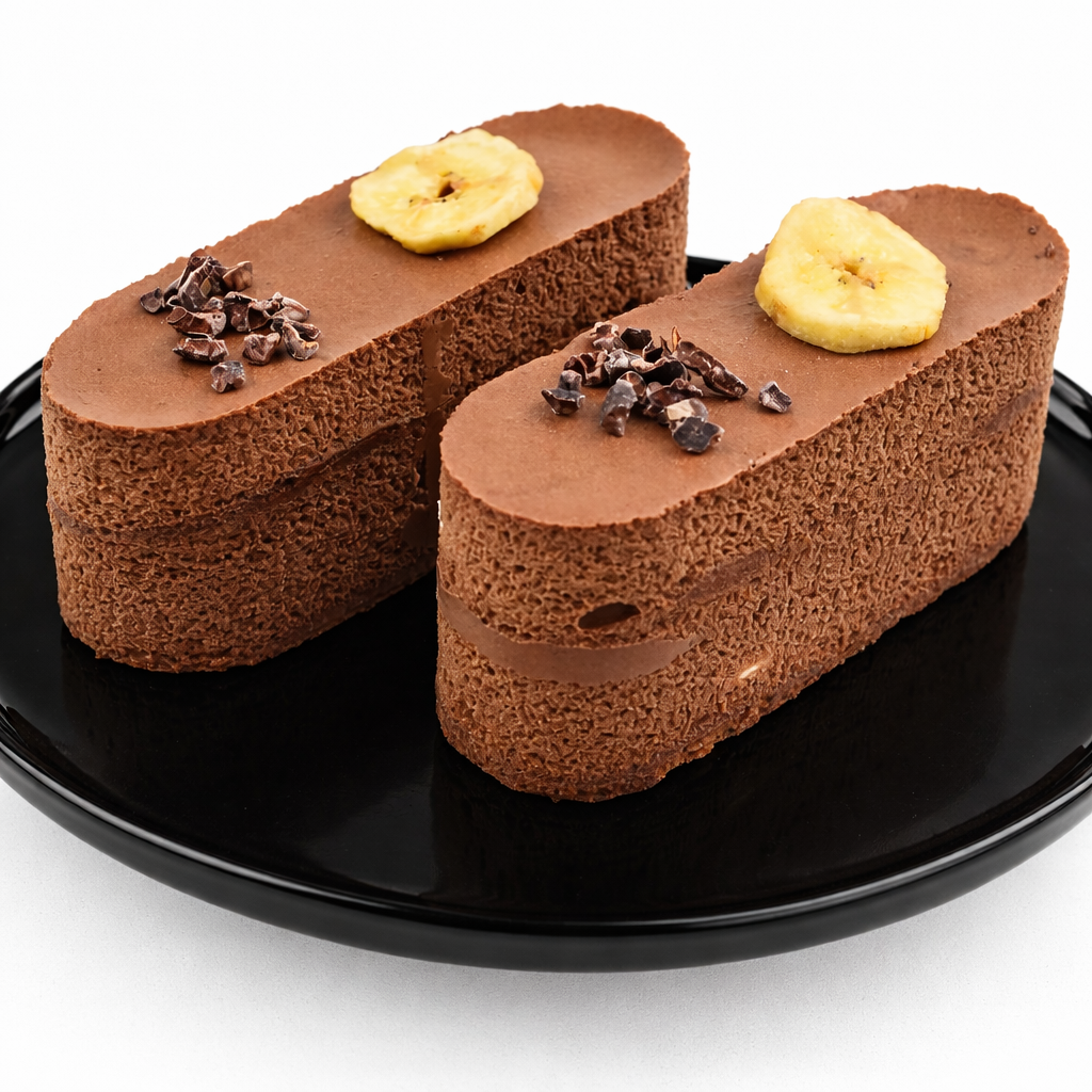 čokoládovobanánový dezert v nabídce kavárny Caffé GP