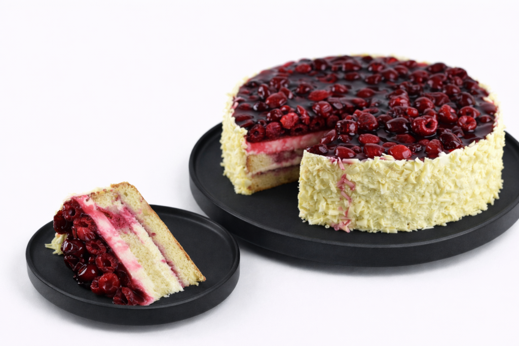 Mascarpone s malinami v nabídce kavárny GP Caffé