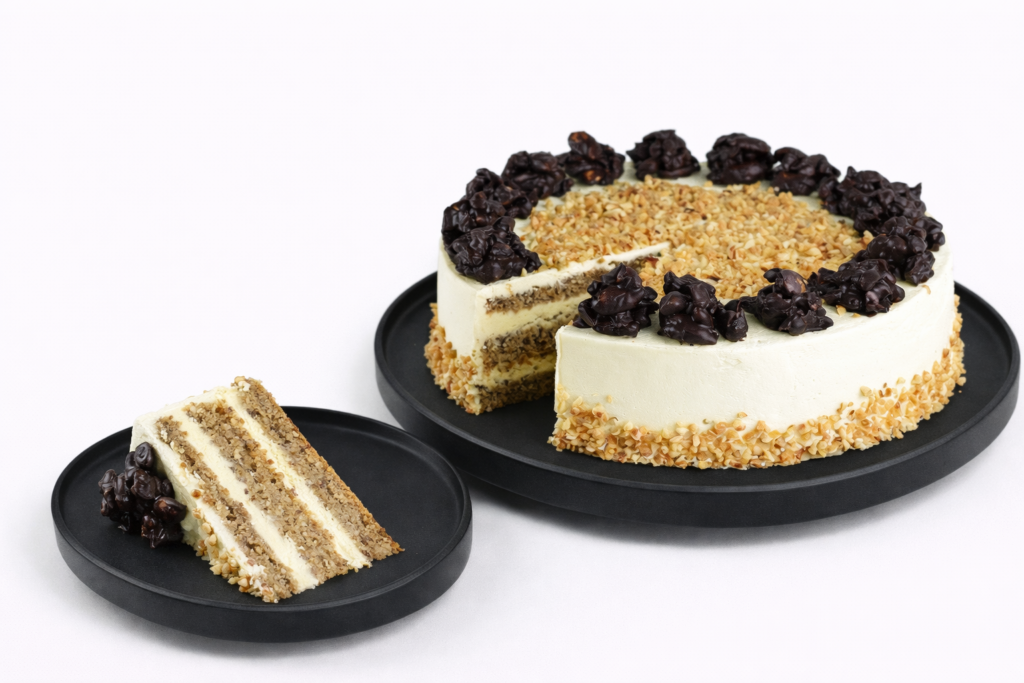 Ořechový dort s rumem v nabídce kavárny GP Caffé