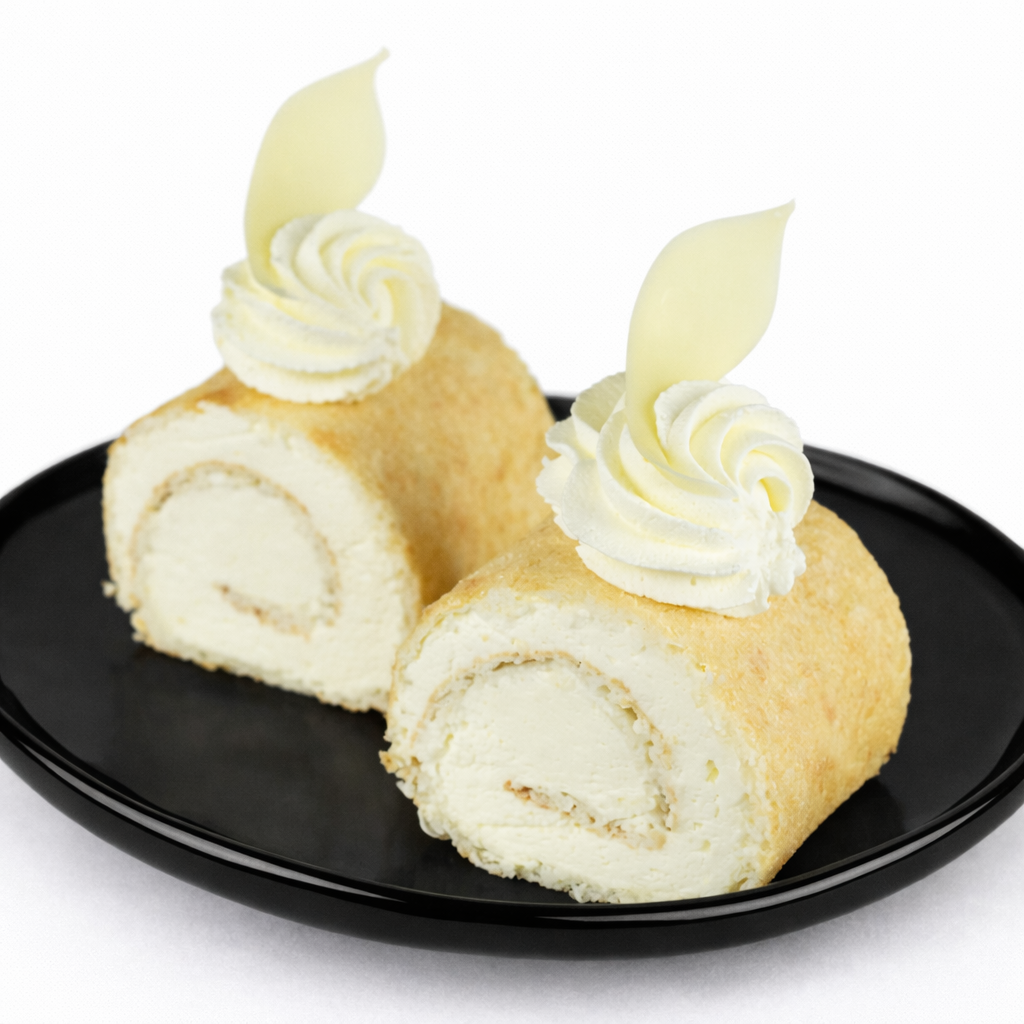 šlehačková baze roláda v nabídce kavárny Caffé GP