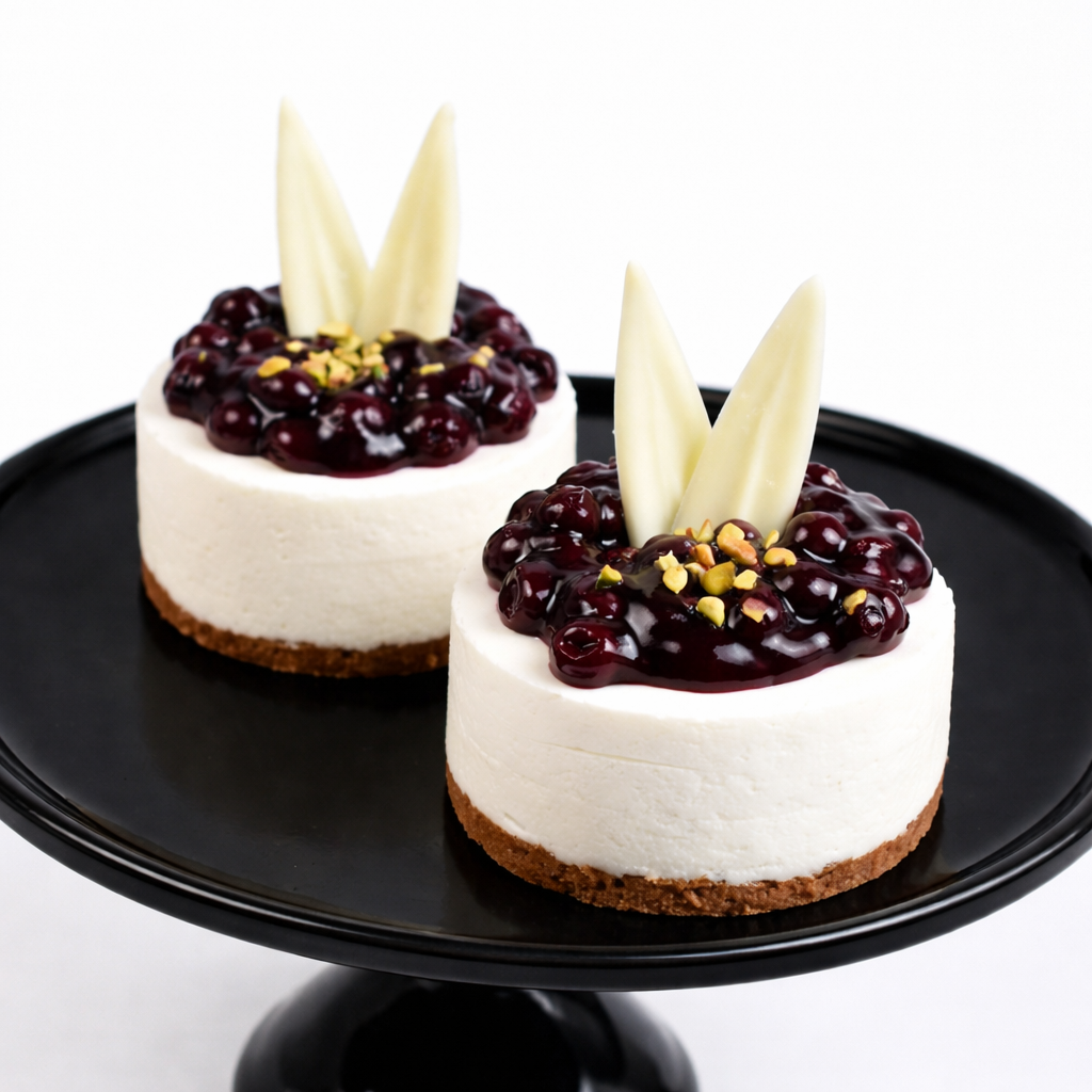 Tvarohový dezert s černým rybízem v nabídce kavárny Caffé GP